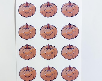 Pegatinas washi de calabaza: Hoja para diario de otoño