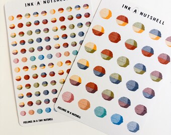 Feelings in a Nutshell | Emotional Walnut Stickers for Journaling