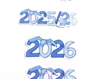 Pegatinas para agenda 2026: vinilo holográfico con temática de aves