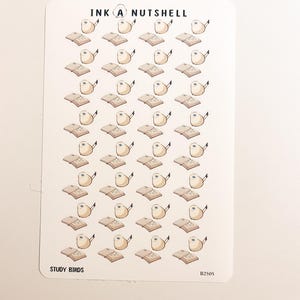 Adesivi per uccelli – Studio delle cinciallegre / Foglio di adesivi opachi carini per journaling, scrapbooking e amici di penna