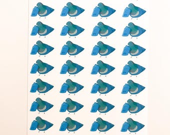 Pigeon Matte Sticker Sheet: Shopping Pigeons Journaling Stickers