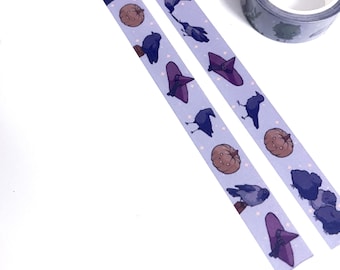 Cinta washi de cuervos: cuervos de Halloween para diario y scrapbooking