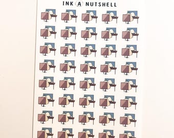 Online Session Bird Stickers: Long-Tailed Tits Matte Sticker Sheet