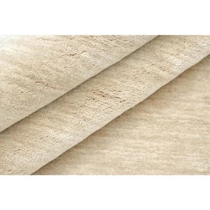 Flax Rug Handwoven, Wool, Ivory Beige, Flatweave, Custom Size