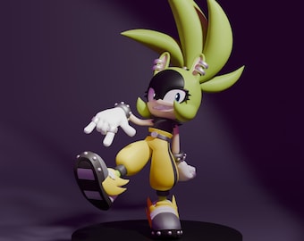 Surge the Tenrec STL, Sonic the Hedgehog IDW Sculpture for 3D Printer