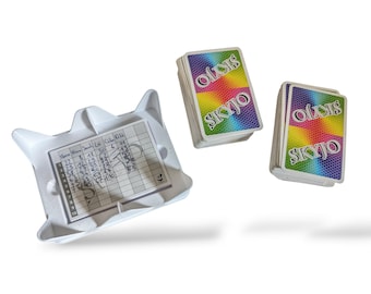 Skyjo Compact Box with Built-in Score Booklet Convenient and Stylish Storage Case - Ideal for Travel