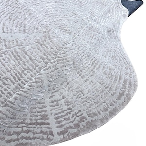 Hand Tufted Wool Viscose Rug | Tree Ring Design Carpet | Modern Organic Shape Area Rug | Custom Size Natural Wool Rug Handmade