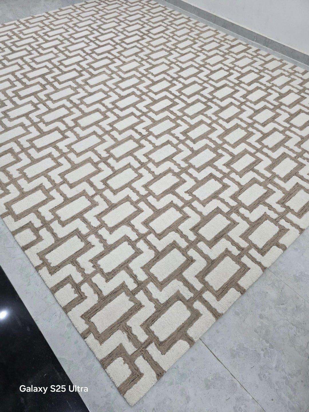 Hand Tufted Loop Wool Rug, New Zealand Wool Area Rug, Modern Geometric ...