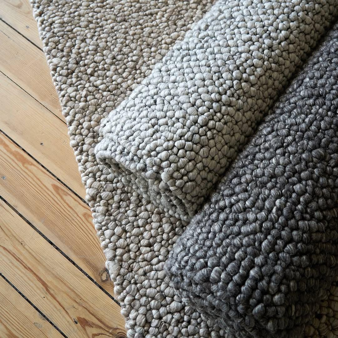 Low Loop Rug Handwoven Grey Wool Loop Rug – Textured Modern Minimalist Area Rug - Etsy