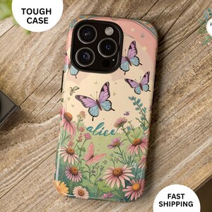 Gepersonaliseerde iPhone-hoesje Wildflower Cadeau voor haar Bloemen iPhone-hoesje Stoere Cottage Core Style Esthetic