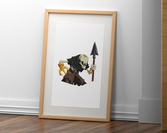 Gold Hoarder - Sea of Thieves - Poster - Portrait - Printable Wall Art - Minimalist illustration - Digital Download - PNG / JPEG / PDF