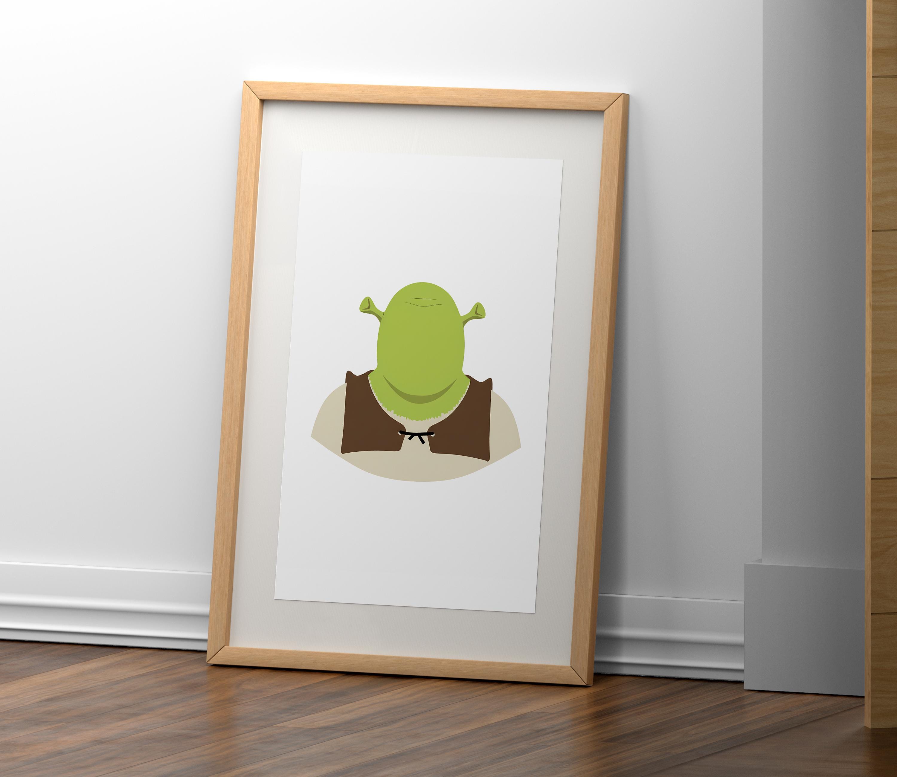 Shrek - DreamWorks - Poster - Portrait - Printable Wall Art - Minimalist illustration - Digital Download - PNG / JPEG / PDF