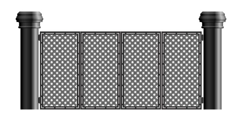Interlocking Gate Ornamental Metal Gate | Interlocking Panel Design | Laser Cut Privacy ...