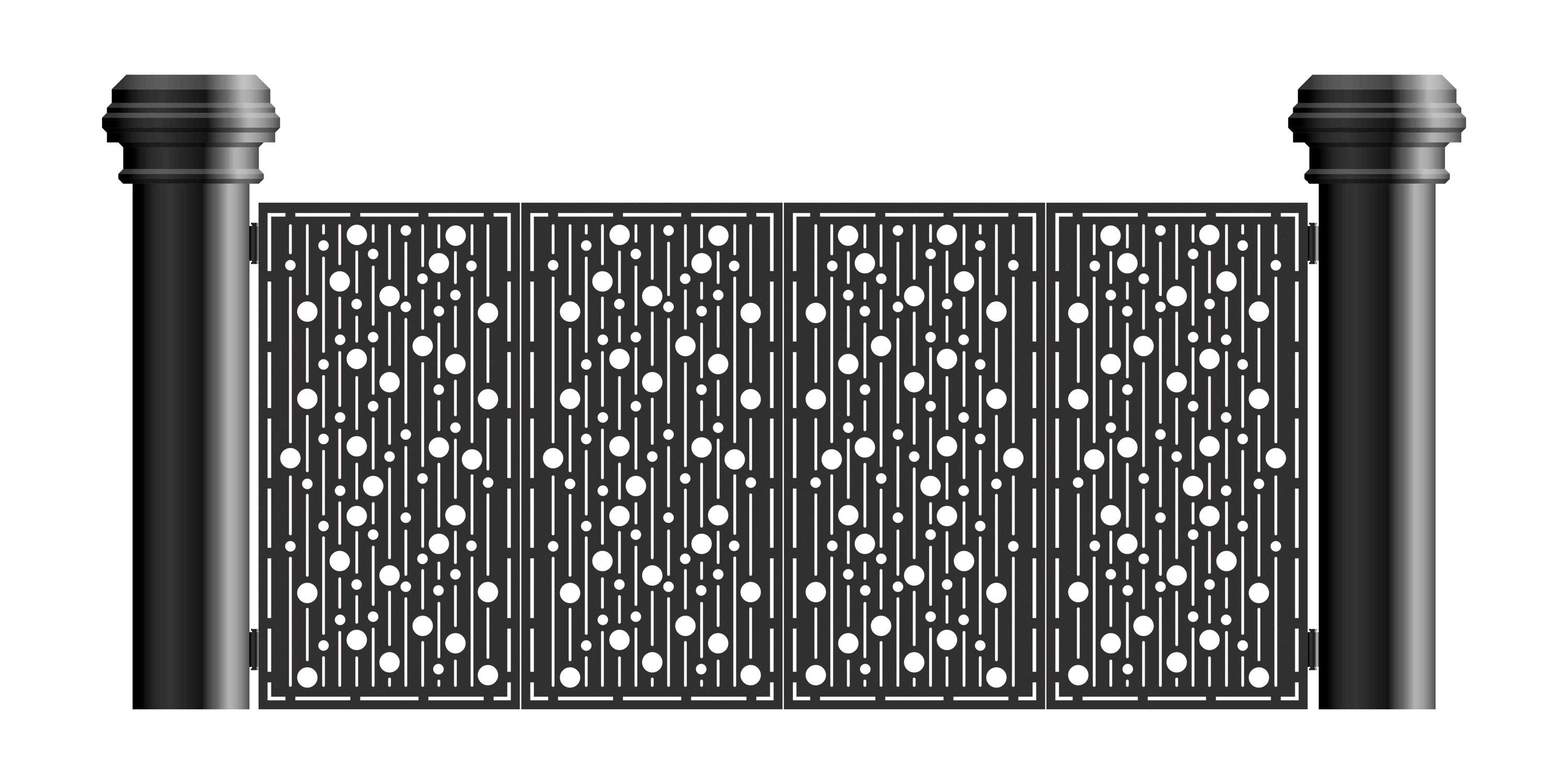 Modern Dots Lines DXF | Abstract Fence Panel | CNC Laser Cut Design ...