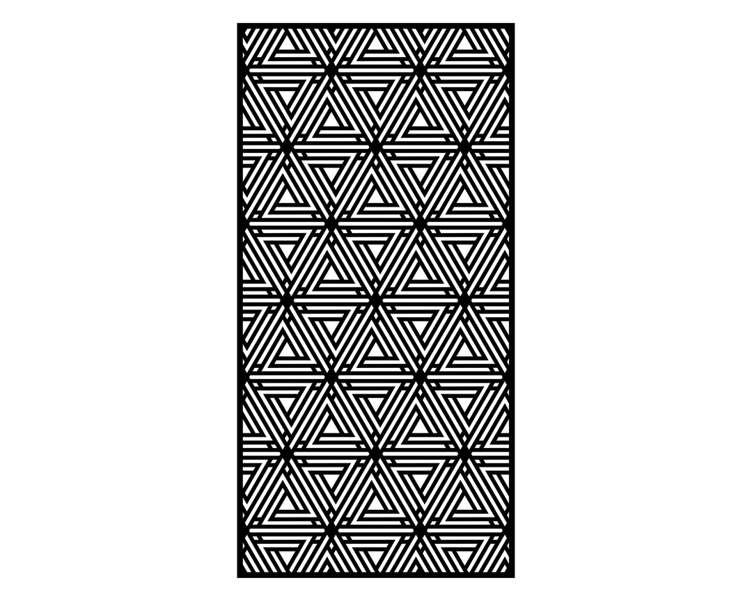 Geometric Triangle Stripe DXF File, Laser Cut Screen Panel, Modern ...