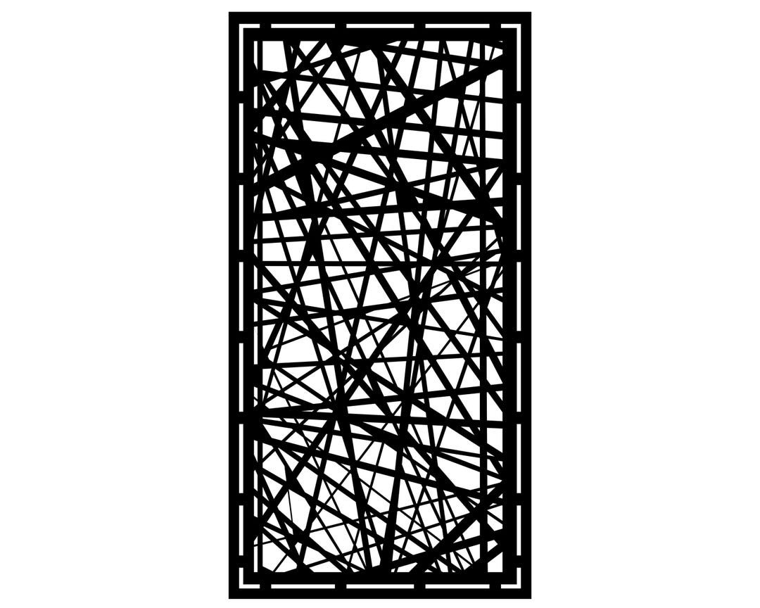 Modern Abstract Random Line Web DXF File for CNC Laser Cutting Panel ...