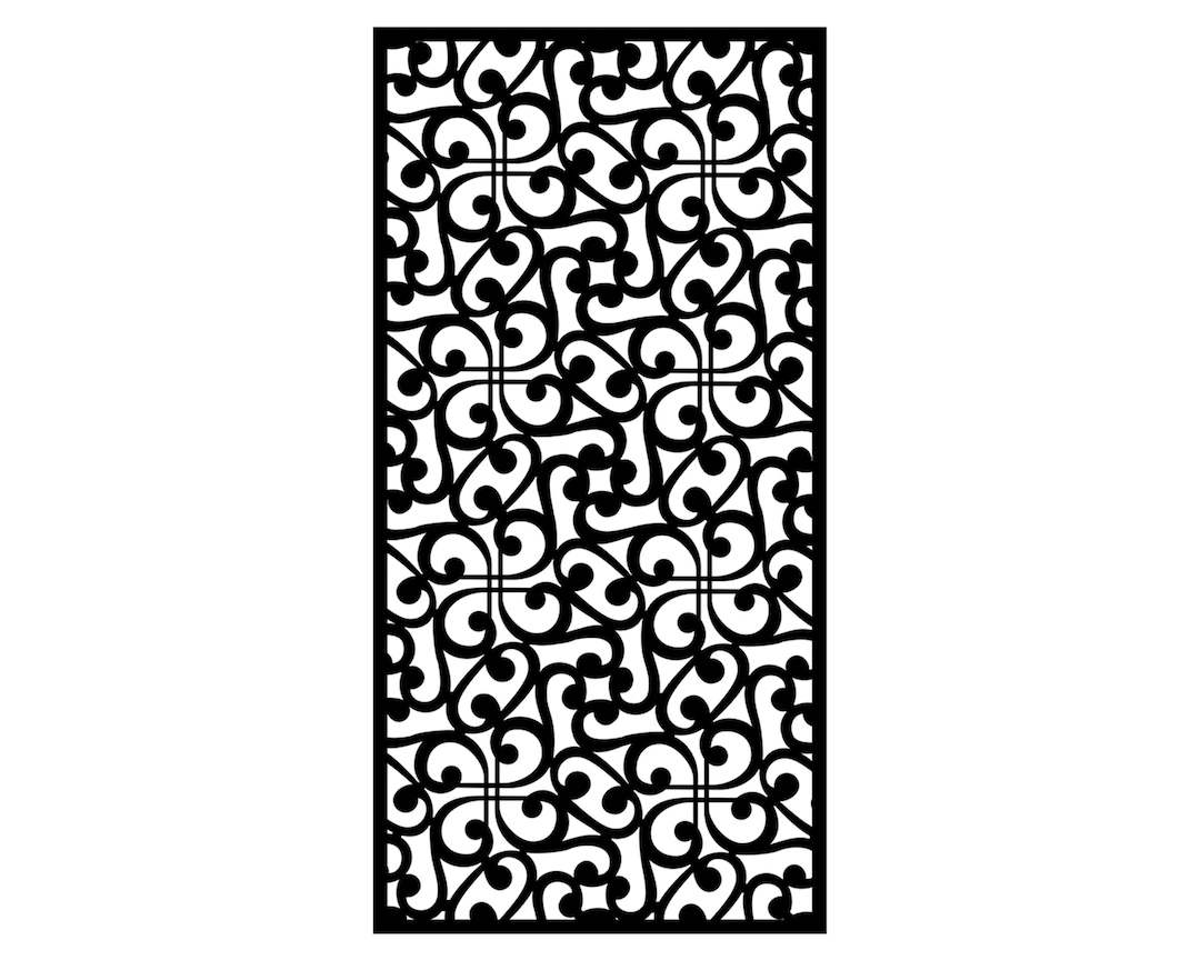 Ornate Scrollwork Filigree Pattern DXF File, Laser Cut Screen Panel ...