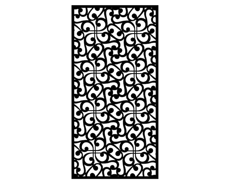 Ornate Scrollwork Filigree Pattern DXF File, Laser Cut Screen Panel ...