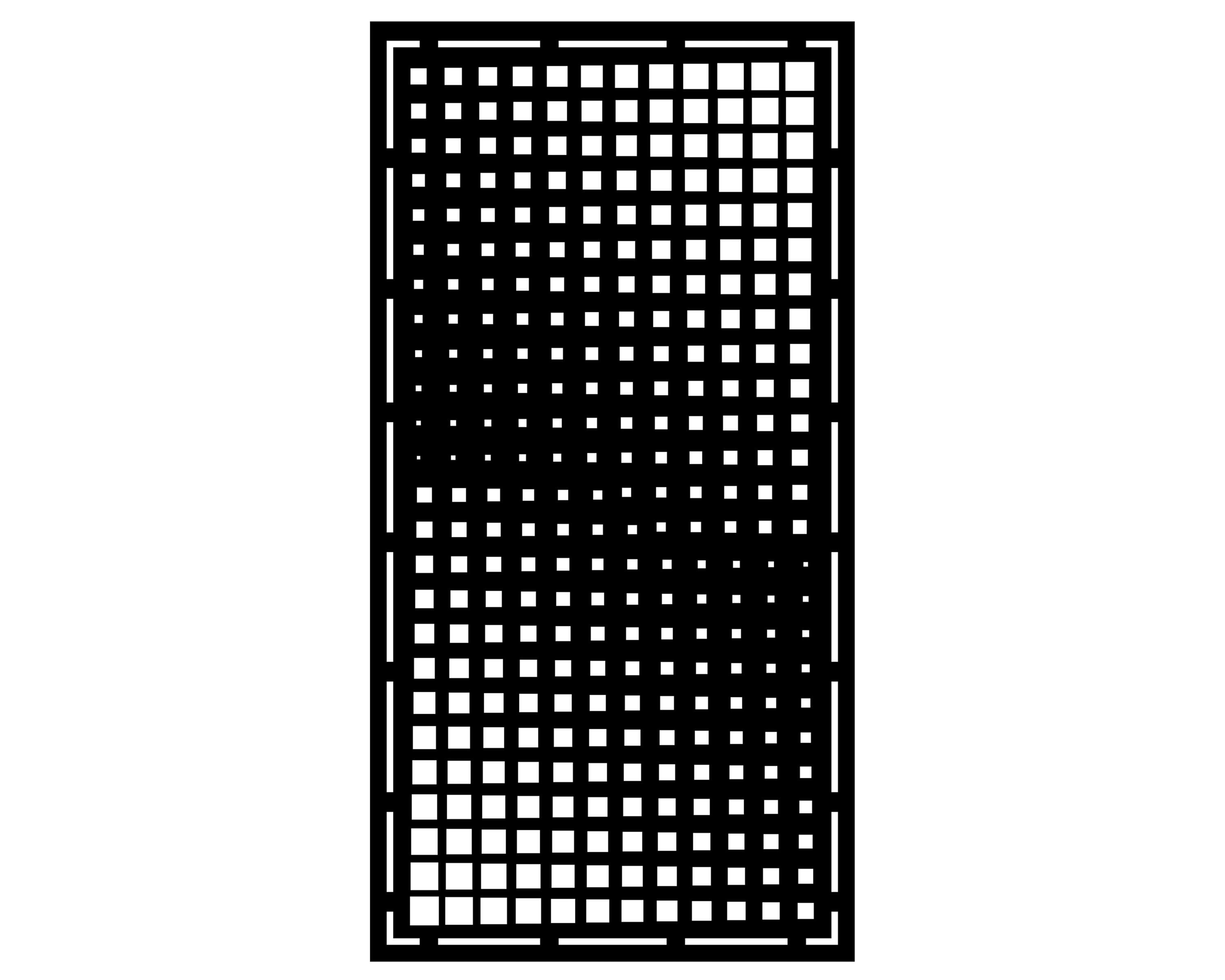 Halftone Square Grid DXF File for CNC Laser Cut Decorative Privacy ...