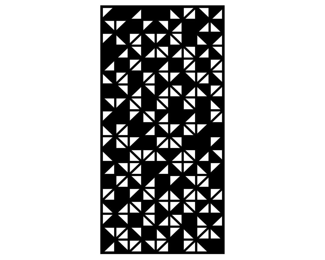 Geometric Triangle Pattern, Privacy Screen DXF File, Laser Cut, CNC ...