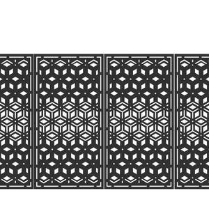 Geometrisches Zaunpanel | DXF-Schnittdatei Design | CNC Laser | Metallschirm | Gartentor Deko | Emaille-Plasma-Schnittmuster