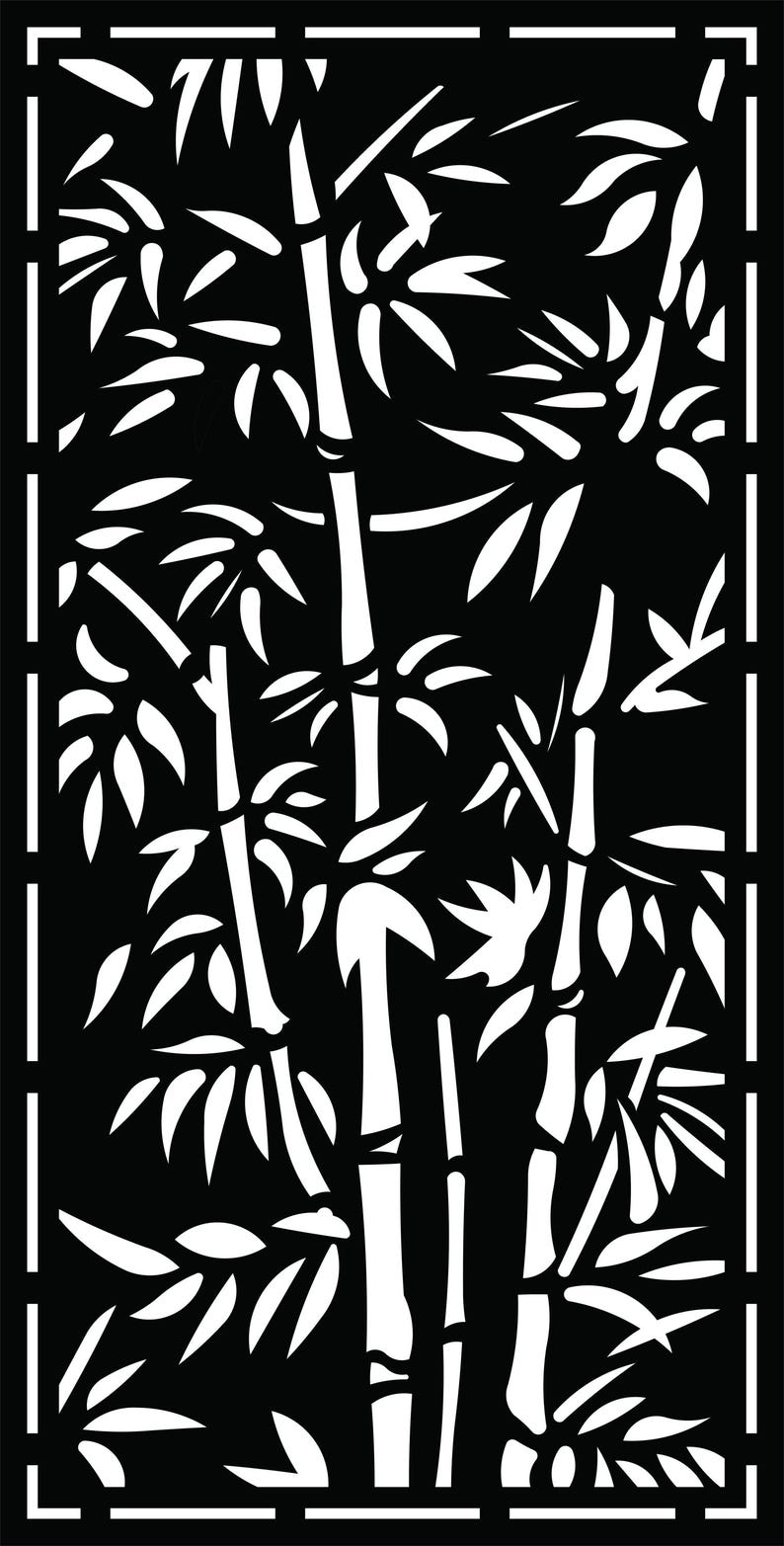 Bamboo Fence Panel | DXF Cut File Design | Laser Cut Bamboo Art ...