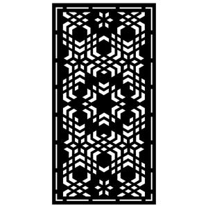Islamisk geometrisk hexagonstjärnmönster DXF-fil för CNC-laserskuren dekorativ skärmpanel vektor väggkonst rumsavdelare design