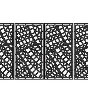 Abstraktes geometrisches | CNC Panel Design | DXF CDR-Dateien | Metallschirm | Balkon-Grill | Tor Laser Schnitt | Sofort Download
