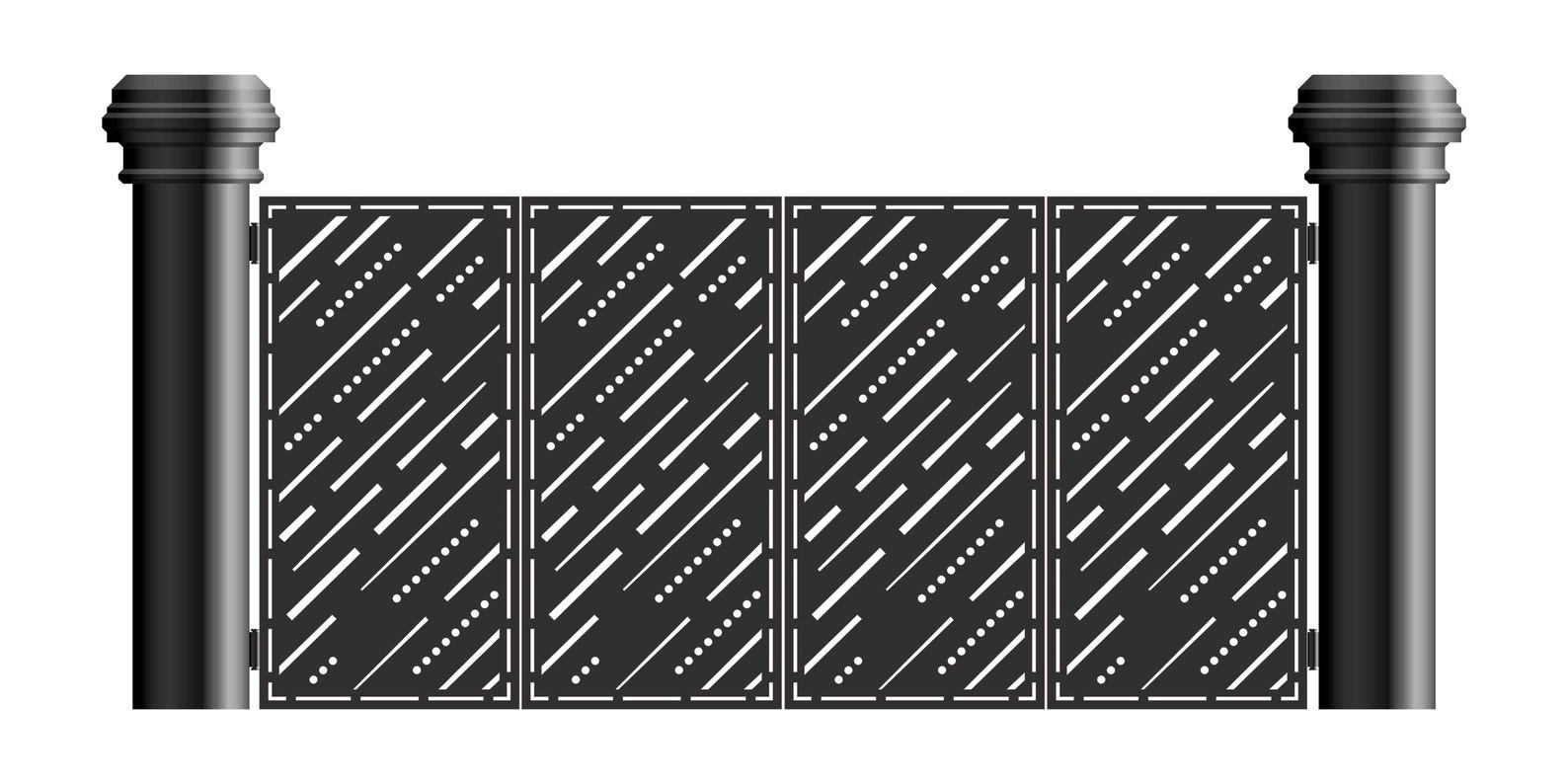 Diagonal Lines Panel | DXF Fence Screen | Geometric Laser | CNC Cut ...