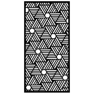 Geometriskt hexagonrandigt tessellationsmönster DXF-fil, laserskuren skärmpanel, modern väggkonst