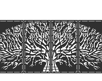 Geometric Gate | Laser Cut Fence Panel | CNC SVG File | Metal Screen ...