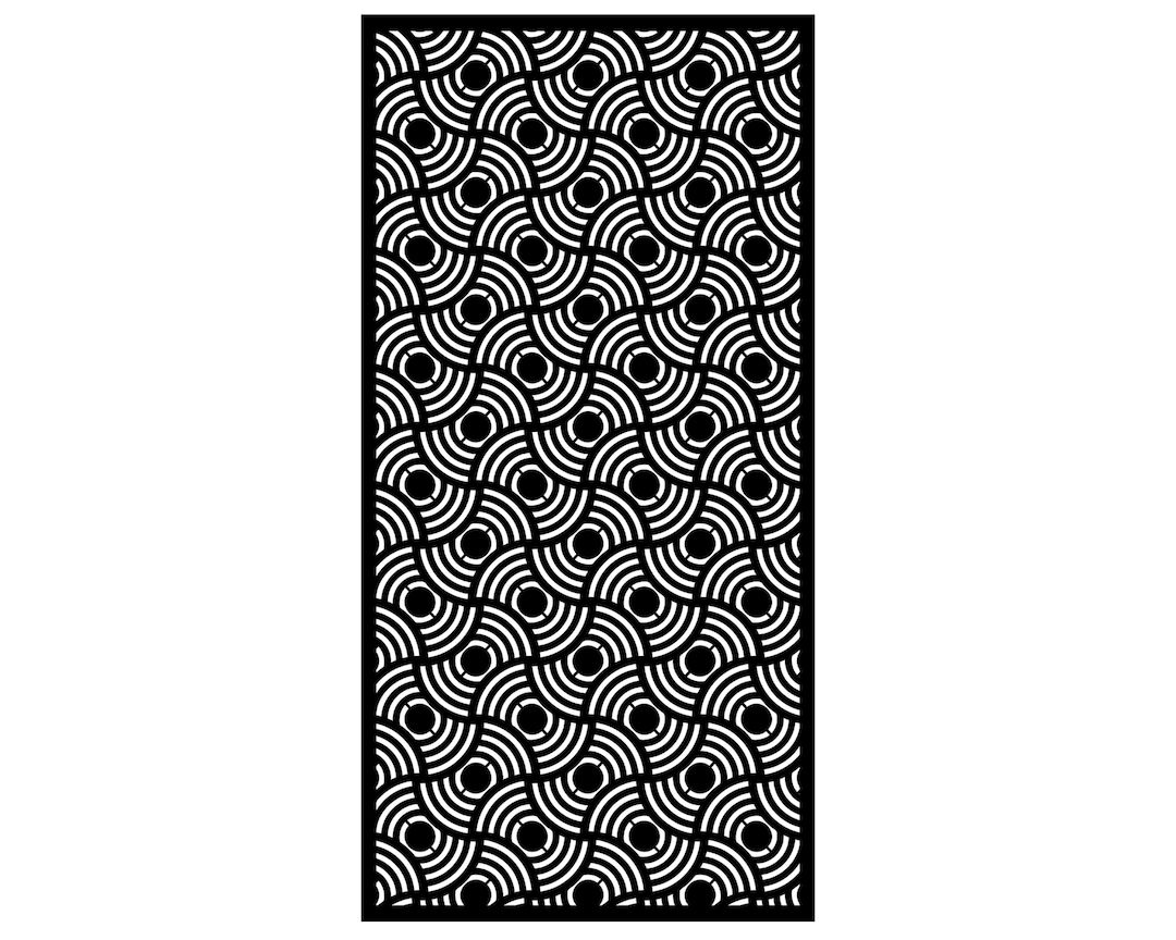 Modern Geometric Concentric Circle Arc Pattern DXF File, Laser Cut ...