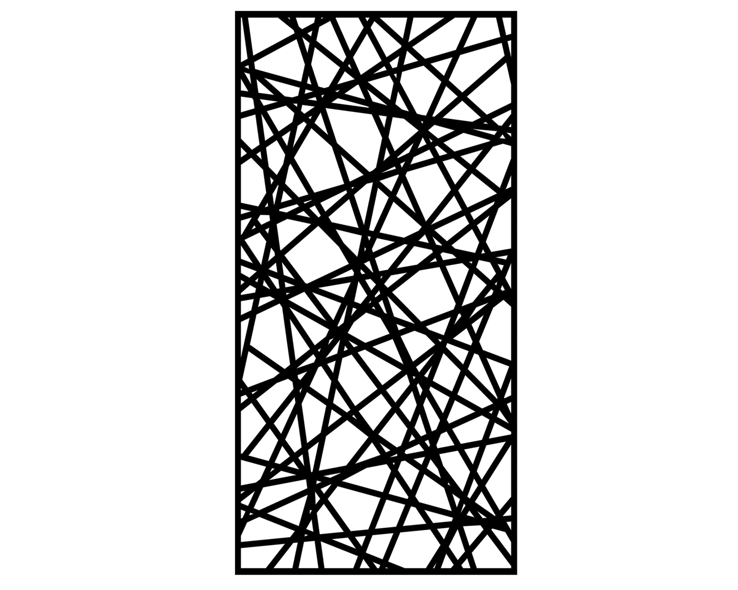 Random Lines Abstract Pattern DXF File, Laser Cut Screen Panel, Modern ...