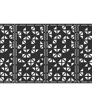 Modernes Geometrisches Panel DXF | Abstrakter Sichtschutz | CNC-Schnittdatei | Gartenzaun Design | DXF Laser Kunst | Sofort Download