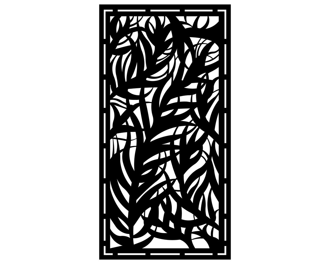 Abstract Tropical Jungle Leaves Botanical DXF File for CNC Laser Cut ...