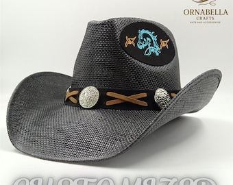 Cowboyhoed vintage stijl: uniseks kunstleer westernpanama
