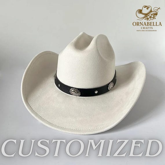 Western Cowboy Hat - Structured Crown with Decorative Band