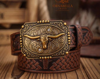 Herren und Damen Unisex Western Style Gürtel