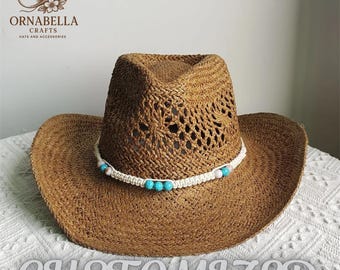 Straw Cowboy Hat for Men. Men display picture 1