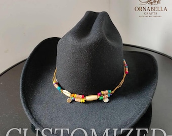 Damen und Herren Unisex Rodeo Cowboy Hut Strand Hut