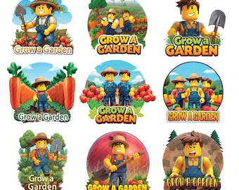 Roblox Grow a Garden PNG Bundle (Digital Download) -  Printable Clipart for Shirt Design Roblox Gamer Birthday Gift stickers & Cricut