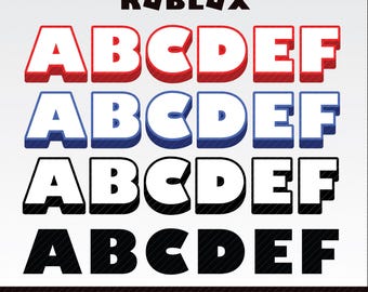 4 Roblox Font Bundles: SVG Alphabets (Digital Download) for Personalized Printing on Cricut - Gamer or Birthday Gift, Name tag, T-shirts