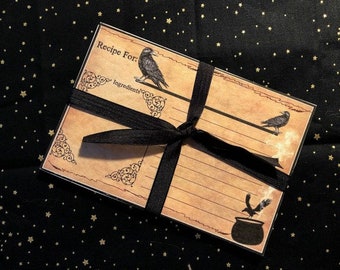 Printable Downloadable Raven Recipe Cards