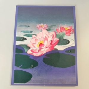 Carte à message Lotus flottante