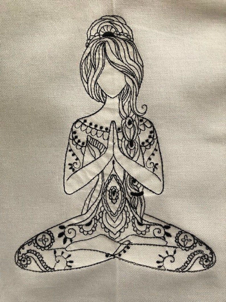 Meditation Girl Tarot/Altar Cloth image 0
