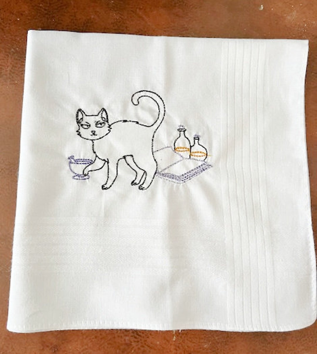 Spell Casting Cat Handkerchief - Etsy
