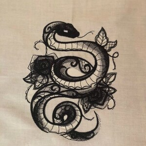 Snake with Rose Tarot/Altar Cloth