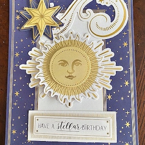 Carte d'anniversaire céleste