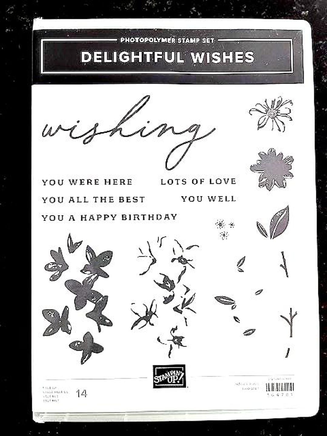 Stampin up Delightful Wishes Stamp and Die Cut Set - Etsy