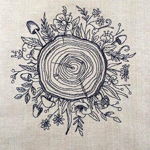 Simple Woodland Tree Stump Tarot/Altar Cloth